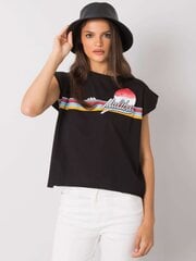 Marškinėliai moterims Malibu, juodi kaina ir informacija | Marškinėliai moterims | pigu.lt