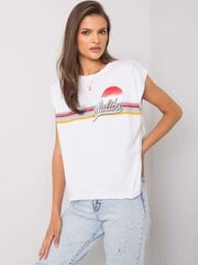 Marškinėliai moterims Malibu, balti kaina ir informacija | Marškinėliai moterims | pigu.lt