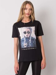 Marškinėliai moterims Kemmy, juodi kaina ir informacija | Marškinėliai moterims | pigu.lt