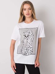 Marškinėliai moterims Sarra, balti kaina ir informacija | Marškinėliai moterims | pigu.lt