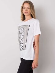 Marškinėliai moterims Sarra, balti kaina ir informacija | Marškinėliai moterims | pigu.lt
