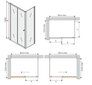 Dušo kabina Mexen Apia, 110x70,80,90,100 cm, black kaina ir informacija | Dušo kabinos | pigu.lt