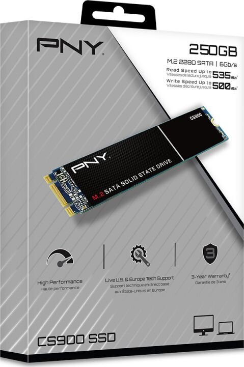 PNY M280CS900-250-RB цена и информация | Vidiniai kietieji diskai (HDD, SSD, Hybrid) | pigu.lt