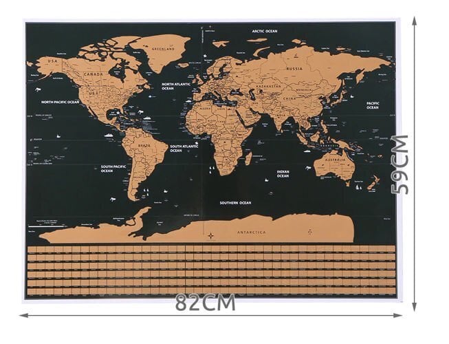 Nutrinamas pasaulio žemėlapis su vėliavomis ir lipdukais 82x59cm. цена и информация | Žemėlapiai | pigu.lt