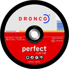 Шлифовальный диск DRONCO A30T T27 (125 x 6,0 x 22,23) цена и информация | Шлифовальные машины | pigu.lt