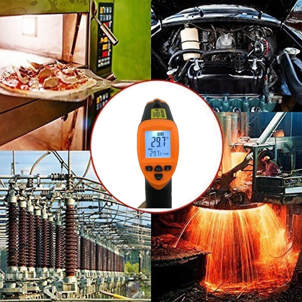 Pirometro bekontaktis lazerinis termometras цена и информация | Drėgmės, temperatūros, pH, ORP matuokliai | pigu.lt