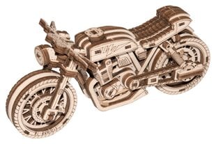 Medinis 3D Wooden city konstruktorius motociklas Cafe racer, 85 detalės цена и информация | Конструкторы и кубики | pigu.lt