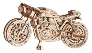Medinis 3D Wooden city konstruktorius motociklas Cafe racer, 85 detalės kaina ir informacija | Konstruktoriai ir kaladėlės | pigu.lt