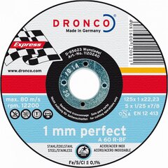 Pjovimo diskas Dronco A60R T41 (125 x 1,0 x 22,23) kaina ir informacija | Suktuvai, gręžtuvai | pigu.lt
