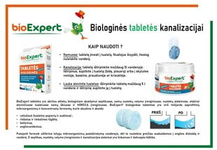 Biologinės tabletės kanalizacijos valymui BioExpert 2vnt kaina ir informacija | Mikroorganizmai, bakterijos | pigu.lt