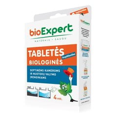 Biologinės tabletės kanalizacijai BioExpert, 4 vnt. kaina ir informacija | Mikroorganizmai, bakterijos | pigu.lt