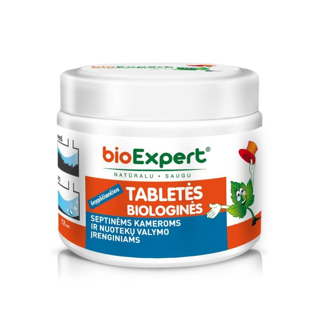 Biologinės tabletės kanalizacijai BioExpert, 12 vnt цена и информация | Mikroorganizmai, bakterijos | pigu.lt
