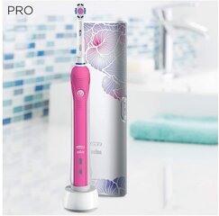 Oral-B Pro 2 2500 Pink kaina ir informacija | Elektriniai dantų šepetėliai | pigu.lt