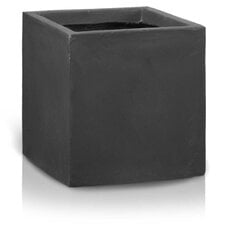Керамический вазон Ecolite, квадратный, темно-серый, 25 x 25(В) см цена и информация | Вазоны | pigu.lt