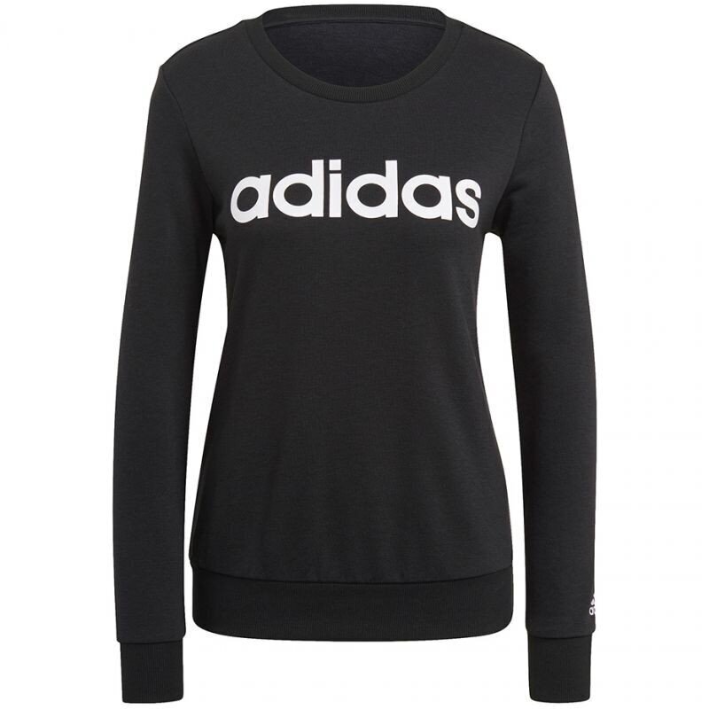 Džemperis moterims Adidas Essentials Linear Sweatshirt W GL0718, juodas kaina ir informacija | Džemperiai moterims | pigu.lt