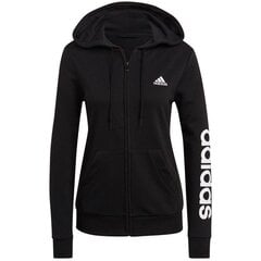 Džemperis moterims Adidas Essentials Linear Ful Zipp Hoodie W GL0791, juodas kaina ir informacija | Džemperiai moterims | pigu.lt