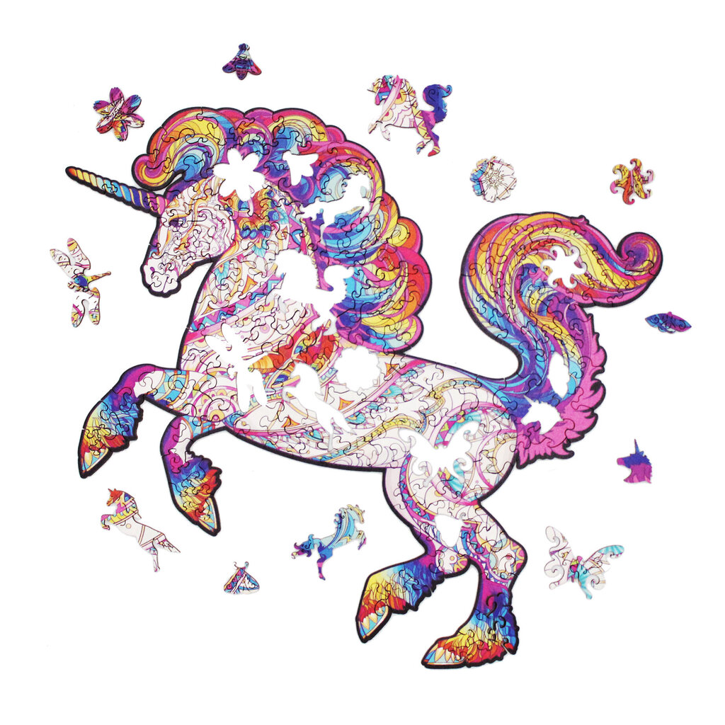 Medinė dėlionė Unicorn, 260 detalių kaina ir informacija | Dėlionės (puzzle) | pigu.lt