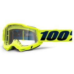 Motokroso akiniai 100% Accuri 2 - Yellow Plexi kaina ir informacija | Moto reikmenys | pigu.lt