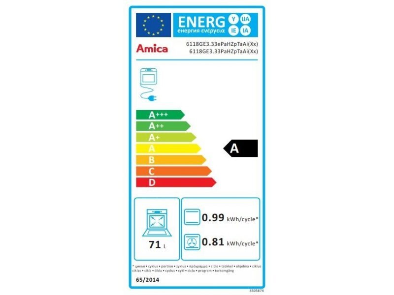 Amica 58CE2.315HQ(W) kaina ir informacija | Elektrinės viryklės | pigu.lt