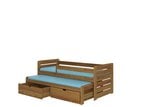 Vaikiška lova ADRK Furniture Tomi 05 180x80 su šonine apsauga, ruda