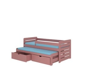 Vaikiška lova ADRK Furniture Tomi 180x80 su šonine apsauga, rožinė kaina ir informacija | Vaikiškos lovos | pigu.lt