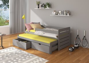 Детская кровать ADRK Furniture Tomi 180x80 с боковой защитой, серая цена и информация | Детские кровати | pigu.lt
