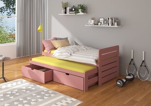 Vaikiška lova ADRK Furniture Tomi 200x90, rožinė kaina ir informacija | Vaikiškos lovos | pigu.lt