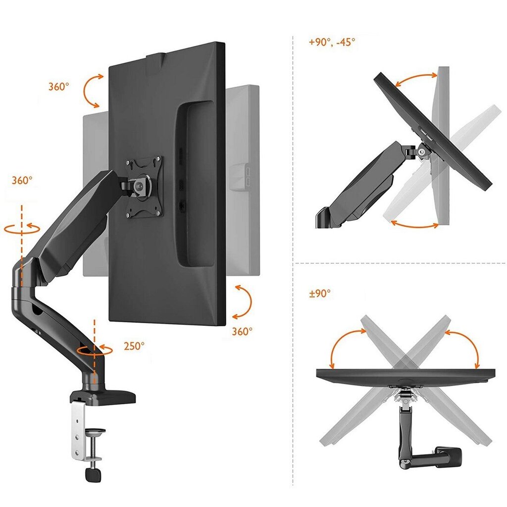 King Mount KG-1015 13 ″ -27 ″ цена и информация | Monitorių laikikliai | pigu.lt