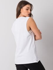 Белый топ из хлопка RUE PARIS цена и информация | Женские футболки | pigu.lt