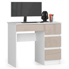 Rašomasis stalas NORE A7, dešininis, baltas/smėlio spalvos kaina ir informacija | Kompiuteriniai, rašomieji stalai | pigu.lt