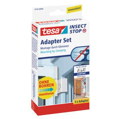 Адаптер для алюминиевой рамы с москитной сеткой для дверей Tesa Insect Stop Alu Frames Comfort, белый цена и информация | Москитные сетки | pigu.lt