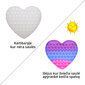 Silikoninis žaislas POP - IT širdis keičiantis spalvą, 20 x 20 cm цена и информация | Stalo žaidimai, galvosūkiai | pigu.lt
