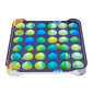 Silikoninis žaislas POP - IT plastikinio pagrindu kvadratas, spalvotais burbulais, 13 x 13 cm kaina ir informacija | Stalo žaidimai, galvosūkiai | pigu.lt