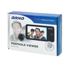 Видеоглазок для двери ORNO 4" черно-серебристый цена и информация | Дверные звонки, глазки | pigu.lt