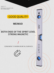 Алюминиевый уровень Weinuo, 100 см цена и информация | Механические инструменты | pigu.lt
