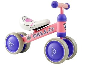 Balansinis dviratukas su dvigubais ratais Bello, rožinis kaina ir informacija | Balansiniai dviratukai | pigu.lt
