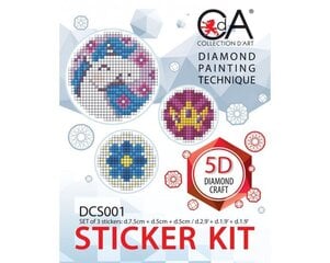 Deimantinė mozaika, lipdukas D7,5+D5+D5 Collection D'Art kaina ir informacija | Deimantinės mozaikos | pigu.lt
