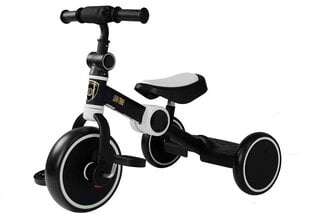 Балансировочный трехколесный велосипед с педалями, черный/белый цена и информация | Балансировочные велосипеды | pigu.lt