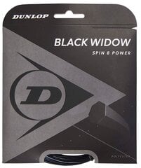 Stygos tenisui Dunlop Black Widow 16G/12m/1,26mm kaina ir informacija | Lauko teniso prekės | pigu.lt