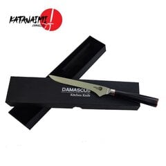 Katanaimi Gokujo Damasko japoniško plieno peilis, 15 cm kaina ir informacija | Peiliai ir jų priedai | pigu.lt