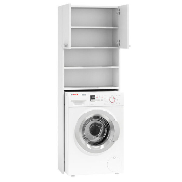 Vonios spintelė virš skalbimo mašinos ModernHome, balta kaina | pigu.lt