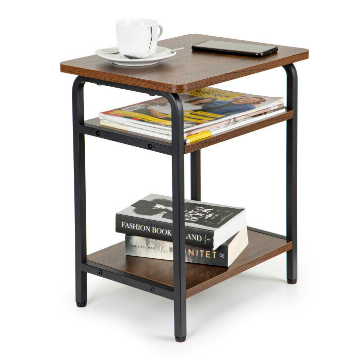 Žurnalinis staliukas Modernhome, rudas kaina ir informacija | Virtuvės ir valgomojo stalai, staliukai | pigu.lt