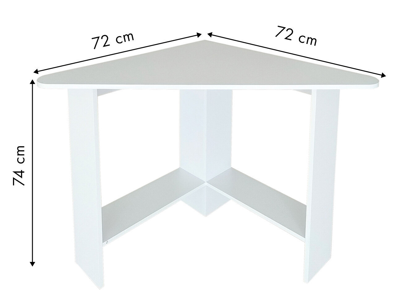 Kampinis kompiuterio stalas, baltas kaina ir informacija | Kompiuteriniai, rašomieji stalai | pigu.lt