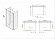 3-ijų sienelių dušo kabina Mexen Omega, 8 mm, 120x80,90,100 cm kaina ir informacija | Dušo kabinos | pigu.lt
