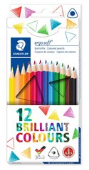 Цветные карандаши Staedtler Ergo soft, 12 цветов цена и информация | Принадлежности для рисования, лепки | pigu.lt