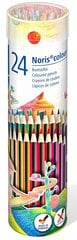 Spalvoti pieštukai Staedtler Noris colour 185, metalinėje apvalioje dėžutėje, 24 spalvos kaina ir informacija | Piešimo, tapybos, lipdymo reikmenys | pigu.lt