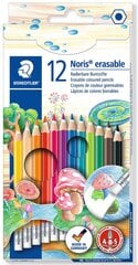 Цветные стираемые карандаши Staedtler Noris, 12 цветов цена и информация | Принадлежности для рисования, лепки | pigu.lt