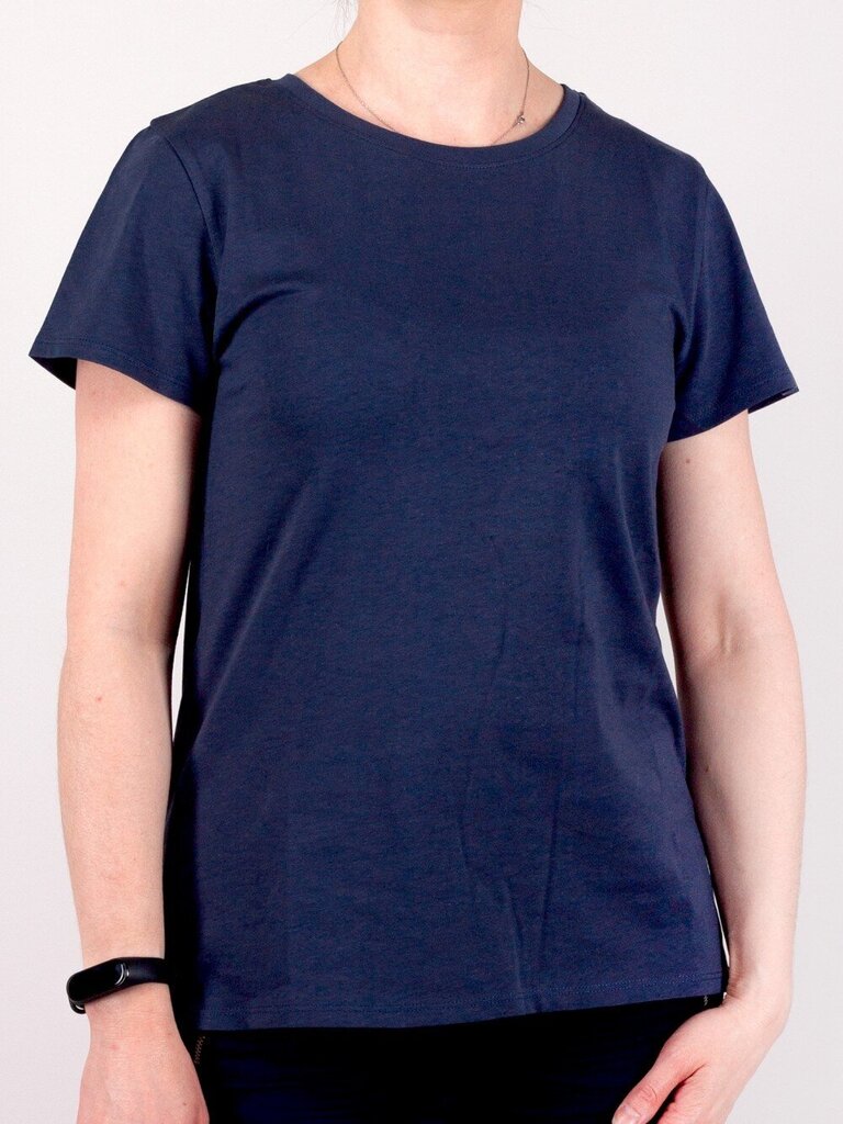 Vienspalviai marškinėliai, mėlyni цена и информация | Marškinėliai moterims | pigu.lt