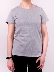 Женская однотонная футболка, серый меланж цена и информация | Женские футболки | pigu.lt