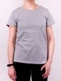 Женская однотонная футболка, серый меланж